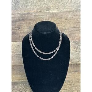 Vintage Italian 925 Sterling Silver Necklace-36in-37 Grams